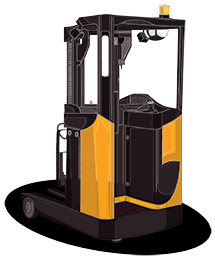 Reach (Stand-On) Forklift Truck