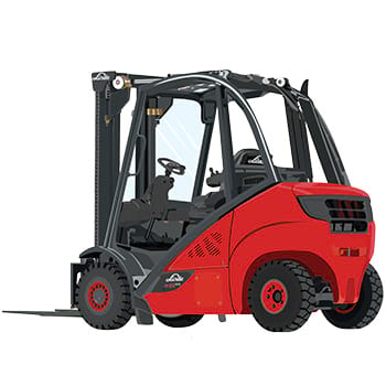 Red Linde Counterbalance Forklift Truck