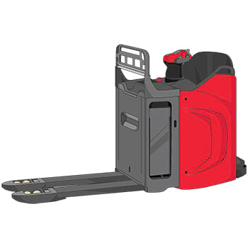 Red Powered Pallet Truck (Rider)